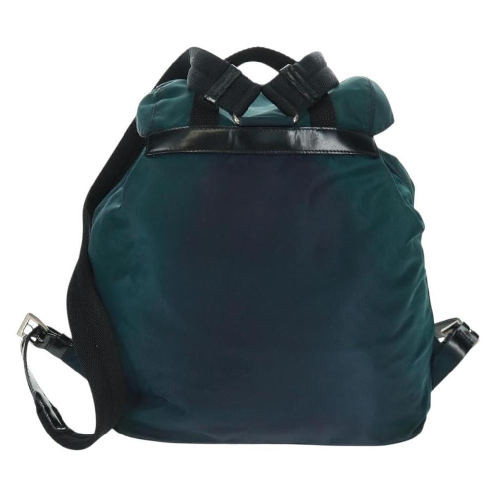 PRADA Backpack Nylon Green Silver Auth 161433 - Picture 2 of 16